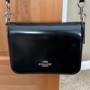 Coach Quinn Spazzolato leather Black Leather Crossbody Bag NWOT